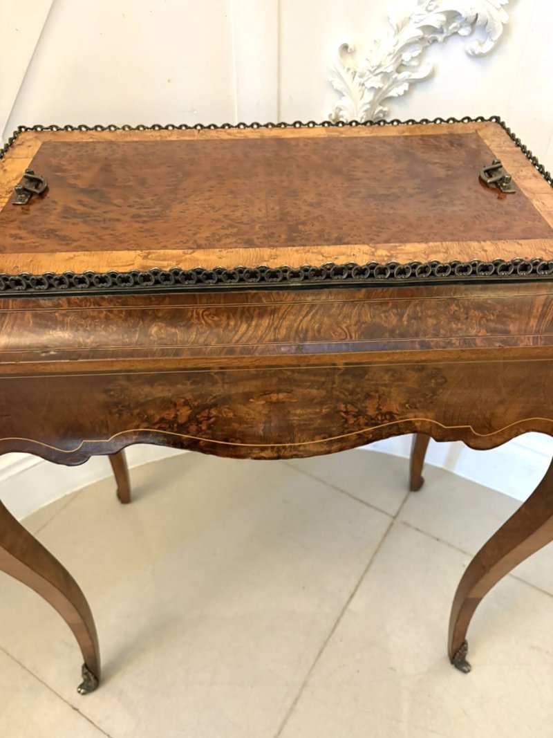 Quality Antique French Walnut Jardinière Table - Image 13